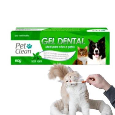 Imagem de Pasta Dente higiene bucal Gel Dental PetClean Cachorro Gato Cães Pet -