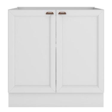 Imagem de Balcão 2 Portas 80 Cm Sem Tampo Unna Poliman Branco