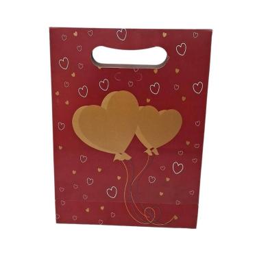 Imagem de 10 Sacola Boca De Palhaço Dia Das Maes Namorados 23X8X31Cm7