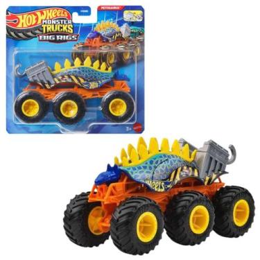 Imagem de Hot Wheels Monster Truck Big Rigs Caminhão Reboque Mattel, 09, Motosau