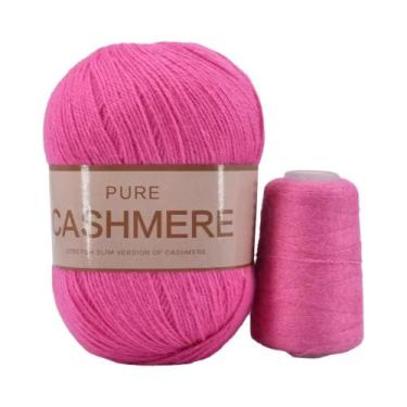 Imagem de Cachecol De Caxemira Tricotado À Mão Para Bebê, Fio Puro Mongol De 70 