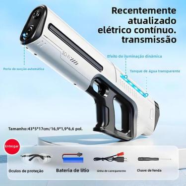 Imagem de Pistola De Água Elétrica Infantil De Grande Capacidade, Brinquedo De V