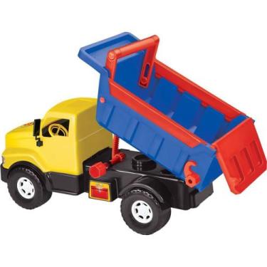 Imagem de Caminhão Tilin Super Caçamba Força Bruta - 51 cm - Amarelo/Azul