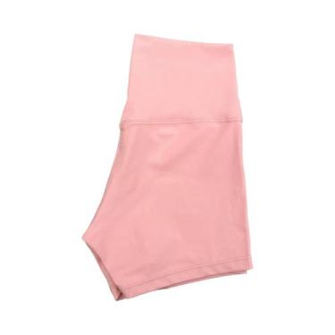 Imagem de Shorts de Yoga Fitness para Mulheres - Cintura Alta, Cor Sólida, Model