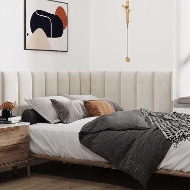 Imagem de Cabeceira Cama Box Solteiro Kit 15 Módulos Estofados - - Soft Decoraçõ