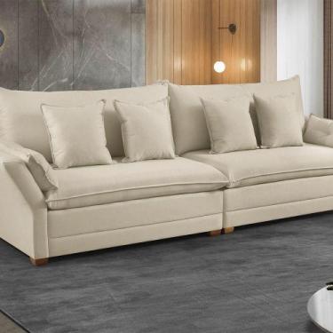 Imagem de Sofá Fixo 6 Lugares M-198 2,90m Estofados Martins Creme - MARTINS ESTO