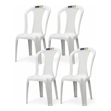 Imagem de Kit 4 cadeiras bistro decor mobilia 77 branca