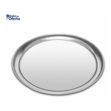 Imagem de Bandeja Q2 para Servir Alimentos em Aço Inox AISI 430 com Diâmetro de 40CM Inox Higipack