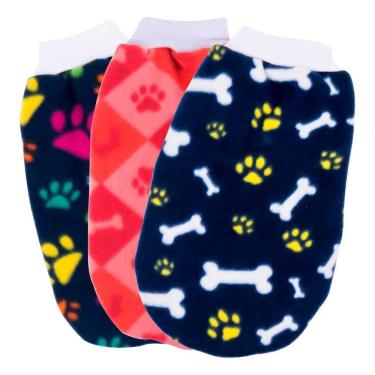 Imagem de Roupa para Cachorro OEM Kit com 3 Roupinhas Soft Inverno Pet Pequeno a Grande Porte Macho Tamanho Nº02 3 Peças