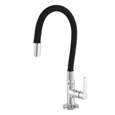 Imagem de Torneira para Cozinha de Parede 1/4 Vt 2194 C75 Cromado/ Preto