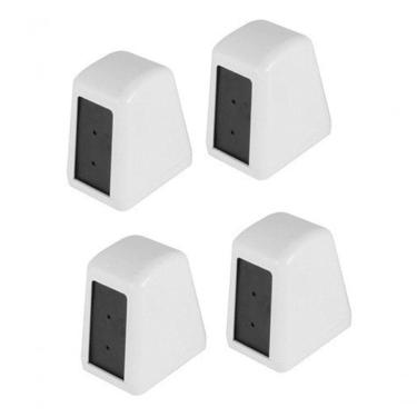 Imagem de Kit 4 Porta Guardanapo Plástico 14x16 (Tv) em ABS com Plaquinha Branco Higipack