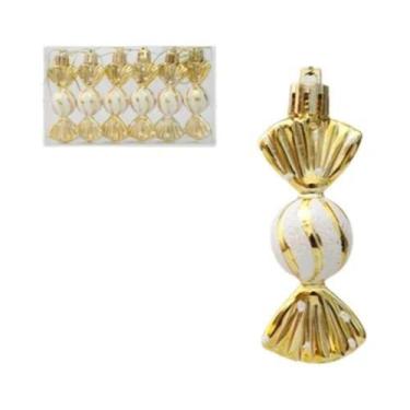 Imagem de Enfeites DIY De Natal Em Forma De Caramelo, 6 Peças Em Caixa, Decoraçõ