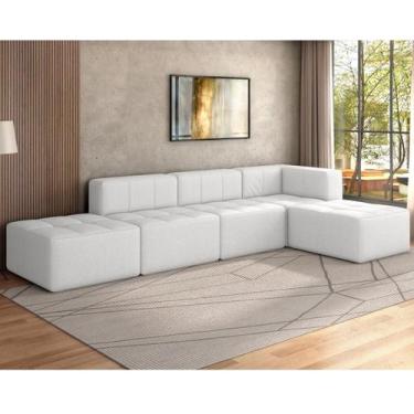 Imagem de Sofá Modulado na Caixa 5 Lugares 308cm Espuma D33 Multimóveis CR45358,