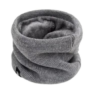 Imagem de Cachecol Feminino De Inverno Em Pelúcia E Lã, Aquecedor De Pescoço, Go