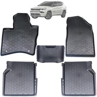 Imagem de Jogo Tapete Bordas Elevadas Tipo Bandeja Jeep Compass Todos - GRID