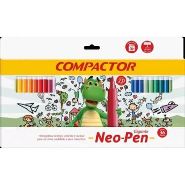 Imagem de Canetinha Hidrográfica Neo Pen Gigante 36 Cores COMPACTOR