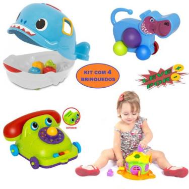 Imagem de Brinquedo Educativo Didático Encaixe Infantil Bebe Kit - Mercotoy