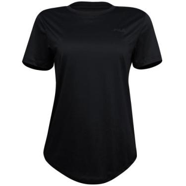 Imagem de Camiseta Fila Basic Sports Polygin Feminino, Preto, G