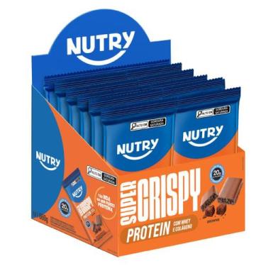 Imagem de Barra de Proteinas Nutry Super Crispy Brownie 12 Unidades 55g -, Brown