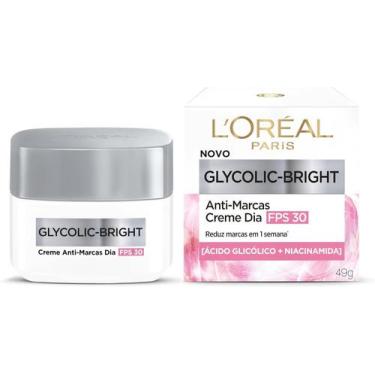 Imagem de Creme Facial Anti-Marcas Dia L'oréal Paris Glycolic Bright FPS30 49g -