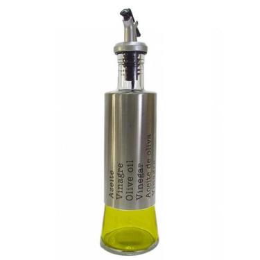 Imagem de Galheteiro Garrafa Vidro Revestida em Inox 300ml.. - BR