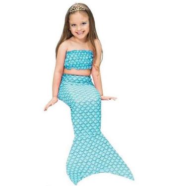 Imagem de Fantasia de Sereia Infantil com Cauda e TOP - Fantasias, P, Tiffany
