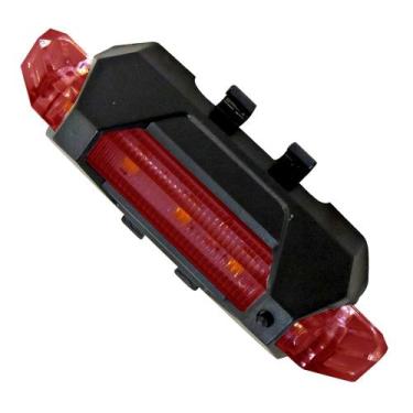Imagem de Sinalizador Traseiro de Bicicletas USB Pisca Luminoso Para Bike MTB - 