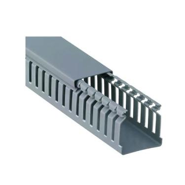 Imagem de Canaleta Recorte Aberto 30x30mm Barra 2m Cinza Dutoplast