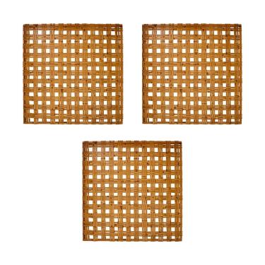 Imagem de Kit 3 Esteiras Bambu Casca 1x1,5m Forro Natural Trama Aberta Pergolado Teto Parede Decorativa
