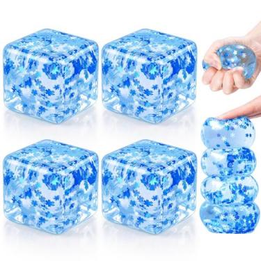 Imagem de JolliLudo 4 Peças Cubos Sensoriais Antiestresse Floco de Neve