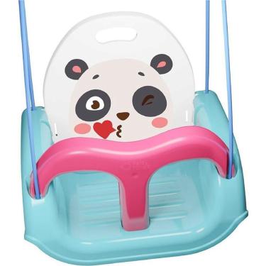 Imagem de Balanço para Playground Pandinha Design Temático Assento Anatômico Preto Pais & Filhos