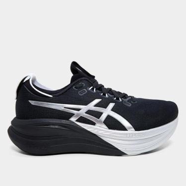 Imagem de Tênis Asics Gel-Nimbus 28 Platinum Masculino, Prata, Preto, 40