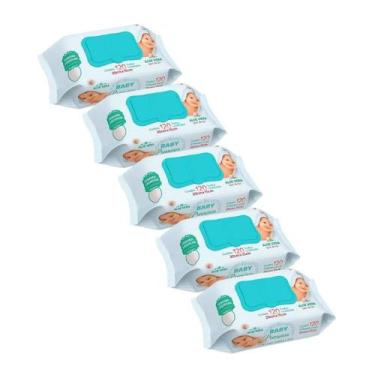 Imagem de Kit 5 Toalhas Umedecidas Marigold Premium com 120 unidades