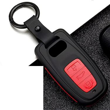 Imagem de YJADHU Tampa da caixa da chave do carro remoto, adequada para Audi A1 A3 8P 8V 8L A4 B6 B7 B8 A5 8T A6 C5 C6 C7 A7 4G A8 4E D3 D4 TT 8N 8J MK1 MK2, A Preto