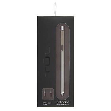 Imagem de TUL® Caneta esferográfica de metal sólido de escrita fina com 2 recargas, ponta média, 1,0 mm, barril prateado, cores sortidas de tinta