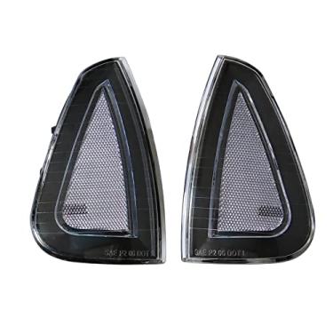 Imagem de KYYET Conjunto de luzes de canto de seta lateral com lâmpadas compatíveis com Dodge Charger 2005 2006 2007 2008 2009 2010 Substitui CH2550124 CH2551126 (lente branca)