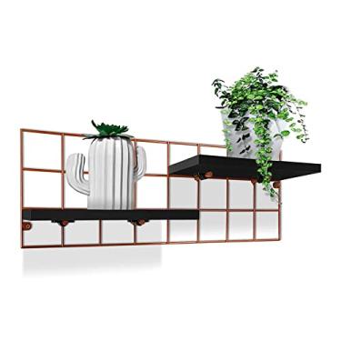 Imagem de Prateleira De Parede Brilon MDP Porta Vaso De Flor 30cm X 15cm Cobre