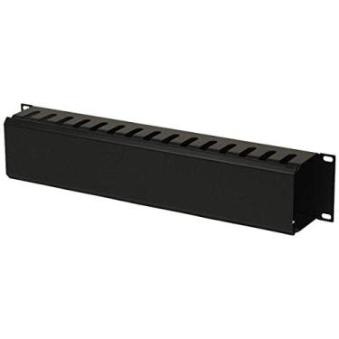 Imagem de NavePoint 2U suporte de metal para suporte de cabos, sistema de controle de dutos horizontal, para rack de servidor de 48 cm