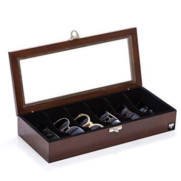 Imagem de Porta-Óculos Total Luxo Madeira Maciça 6 Divisórias