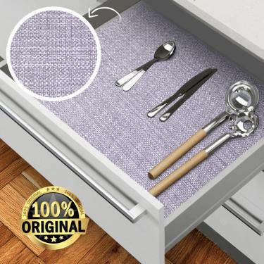 Imagem de Forro Armário Gaveta Prateleira Napoli Cinza 3 Metro X 45cm