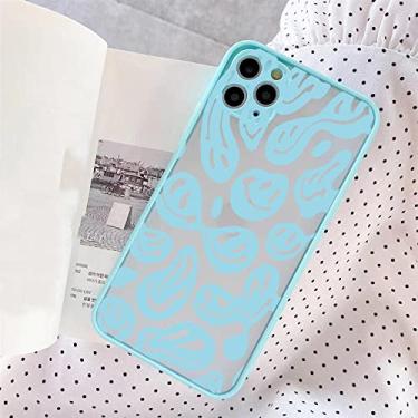 Imagem de Capas de telefone com rosto sorridente engraçado para iphone 11 12 13 pro max 6s 7 8 plus se2020 x xs max xr capa traseira dura fosca, menta smiley 5, para iphone13 pro max