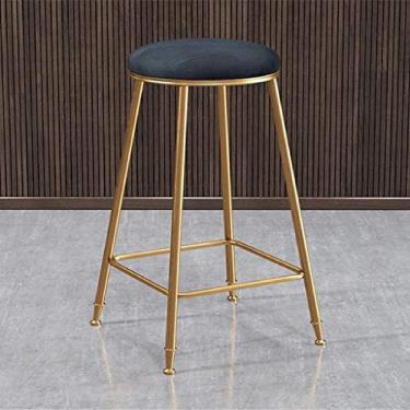 Imagem de KRASS Banquetas de metal, uso doméstico sala de jantar móveis cadeiras de balcão de café da manhã banqueta de maquiagem multifuncional, # 4,43 * 45 cm, Collector88