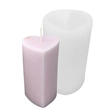 Imagem de 5 Pcs Moldes para fabricação de velas de silicone,Moldes criativos de velas de coração 3D para fazer velas - Moldes de vela reutilizáveis para velas de cera DIY, sabonetes, artesanato Chunyue