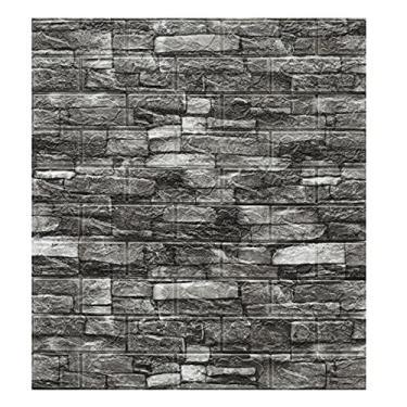 Imagem de Painéis de parede 3D, papel de parede 3D para impressão de tijolos Wallpape Bastão e descasque, painel de tijolos falsos de espuma à prova d'água autoadesivos para quarto, banheiro, cozinha, lareira 0,8 m x 0,7 m, 20 peças