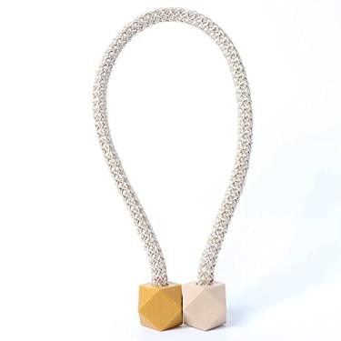 Imagem de Cinta de cortina fivela de vento nórdica sem instalação fivela magnética DIY corda borla cortina tiebacks suportes de cortina, T2,2 PCS