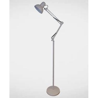 Imagem de Luminária Chão Pedestal Articulada Tipo Coluna Branco Office Lamp