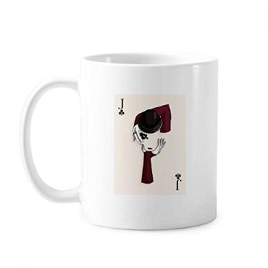 Imagem de Baralho de cartas Club J padrão caneca cerâmica xícara de café porcelana louça