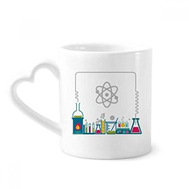 Imagem de Ferramenta de reação química caneca de café cerâmica copo de coração de vidro