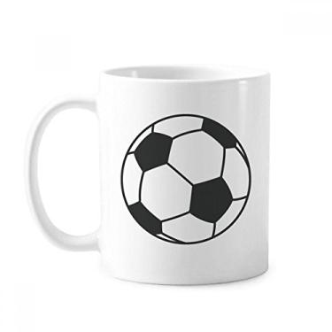 Imagem de Caneca de cerâmica com estampa de desenho de linha esportiva de futebol cerâmica xícara de porcelana de café