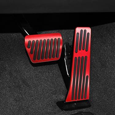 Imagem de Jaronx Compatível com capas de pedal BMW, pedal antiderrapante sem brocas para 1' F20/2' F22/3' F30 G20/4' F32/5' G30/6' F12 G32/7' G11 G12/X3 G01/X4 G02/X5 F15 G05/X66 F16 G06/X7 G07 (vermelho)